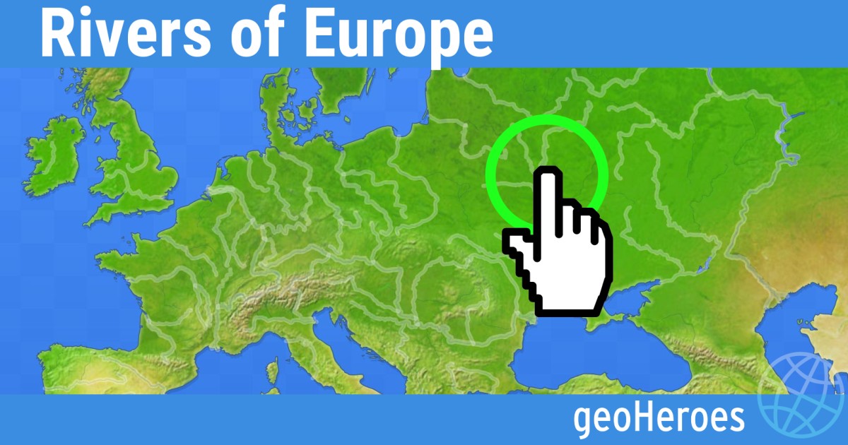 Rivers of Europe. Online free geography games